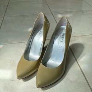 Gold “Guess” Heels by Marciano. Size 6 1/2.
